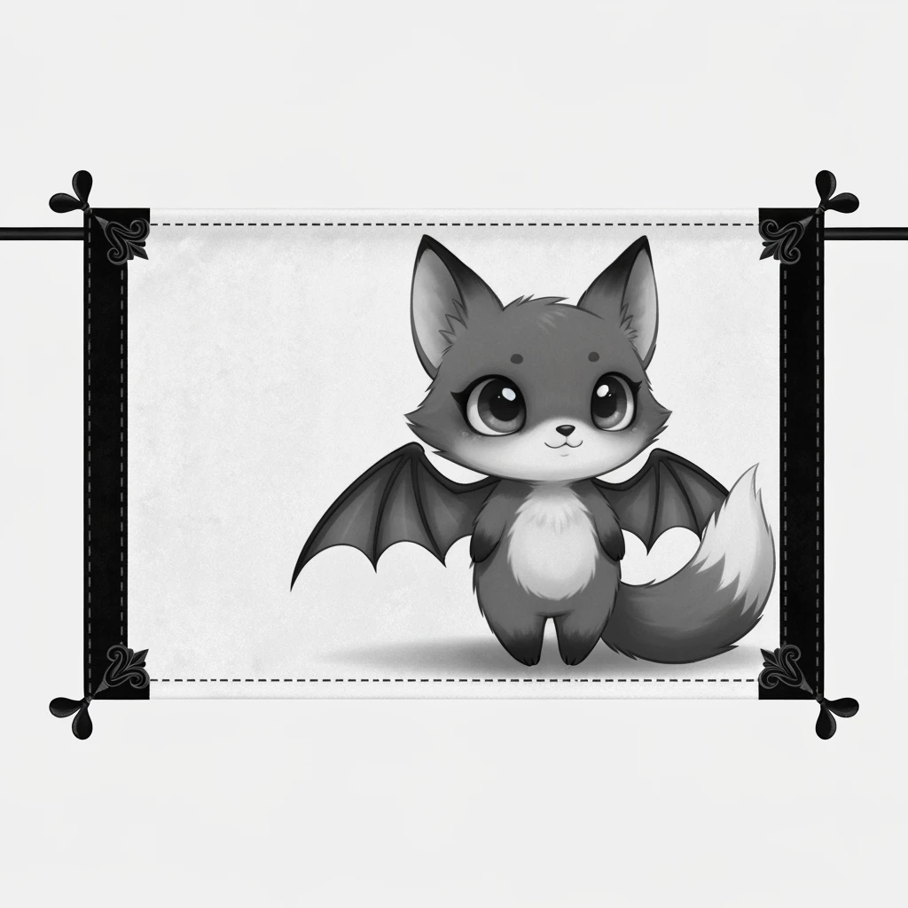 goth banner, cute, expressive, minimal, no text, variation 3 emoji