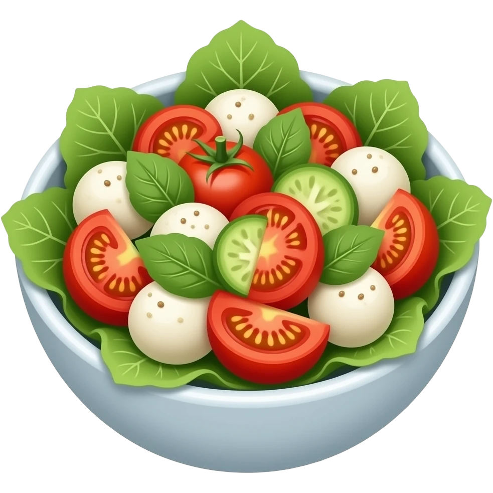 Elegant heirloom tomato and mozzarella salad emoji