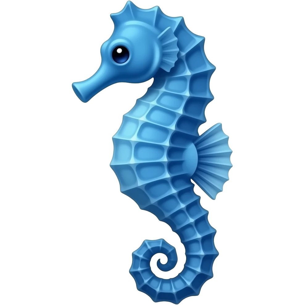 Seahorse blue emoji