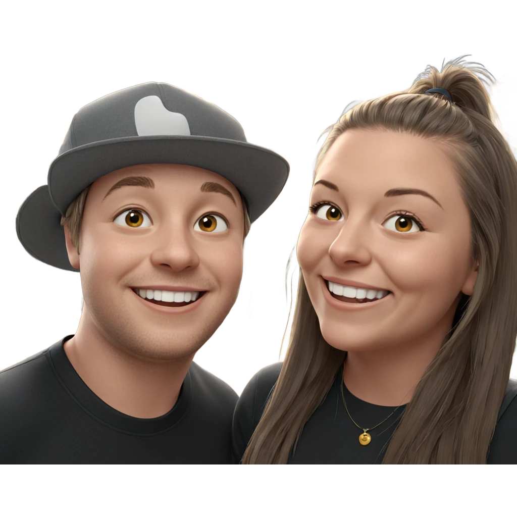 smiling girl and boy outdoors emoji