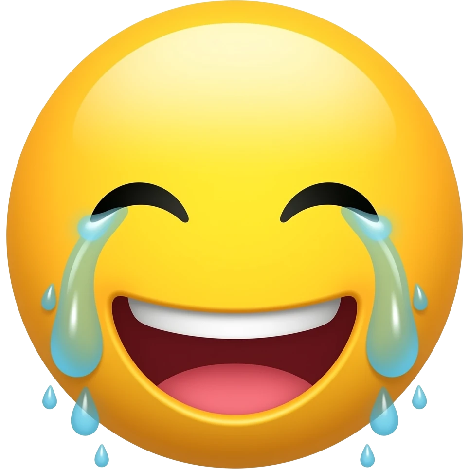 yellow Face with Tears of Joy emoji