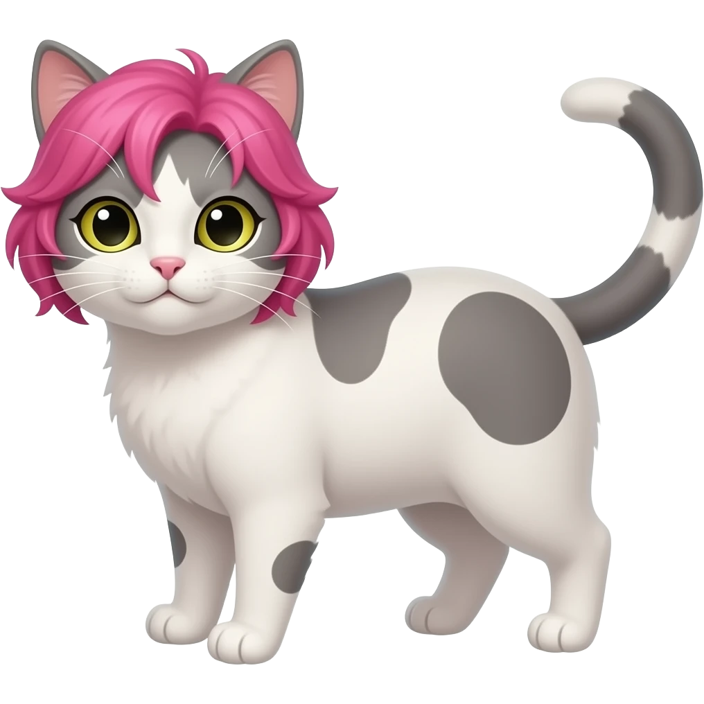 cat with pink hairs emoji