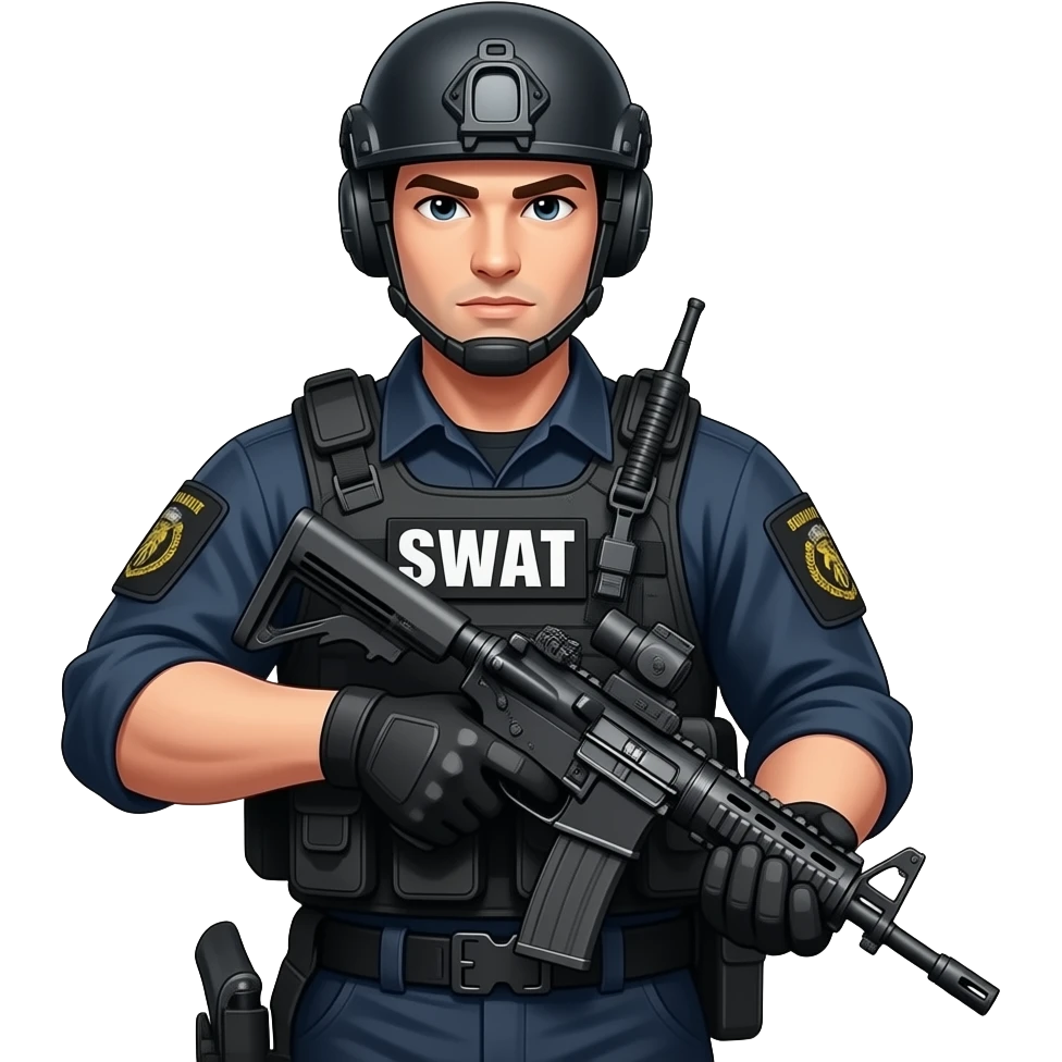A swat guy that is busy emoji