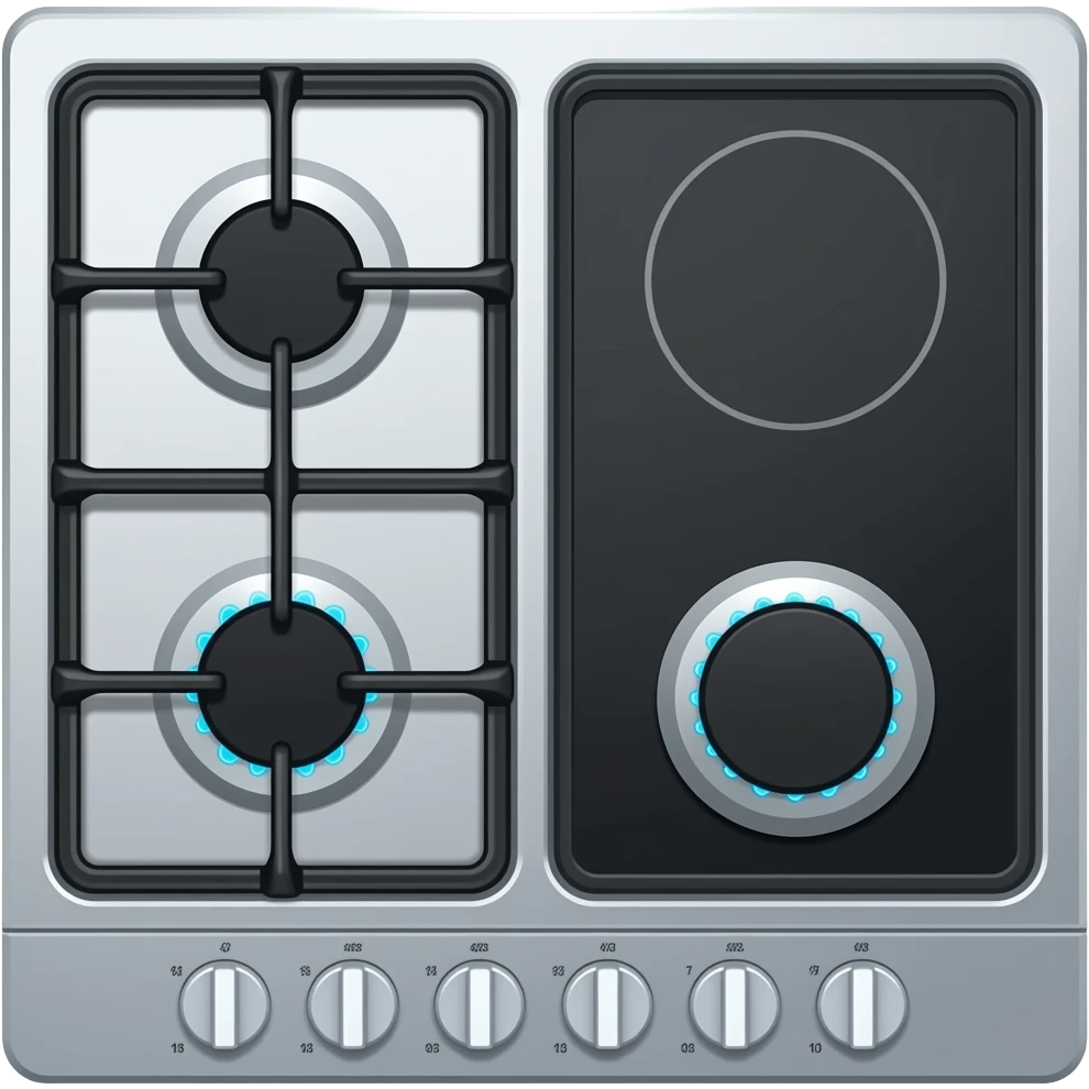 cooktop gas and induction emoji