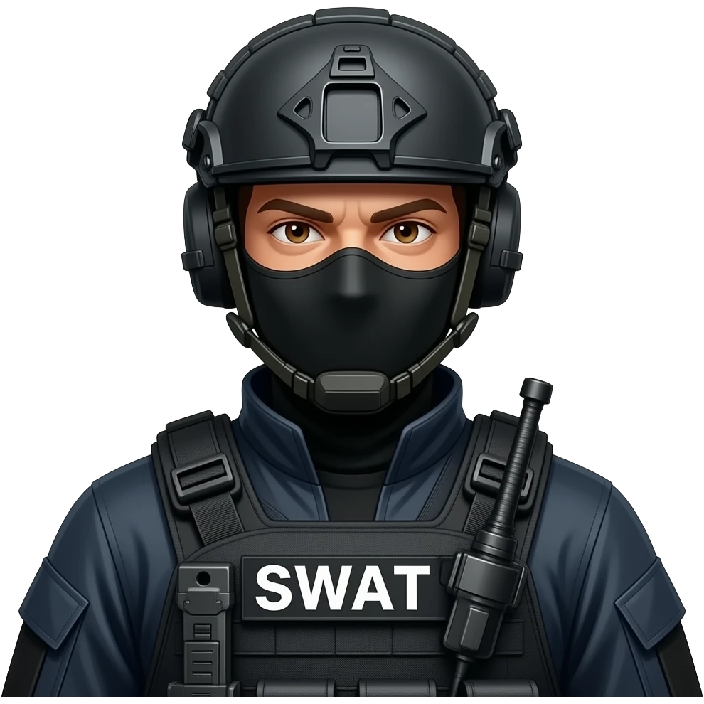 A swat guy that is realistic emoji