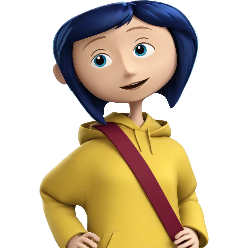 blue hair girl smiling emoji