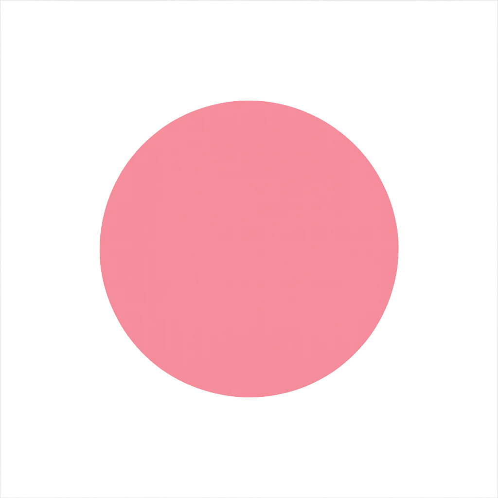 flat pink circle with subtle shadow, icon style emoji