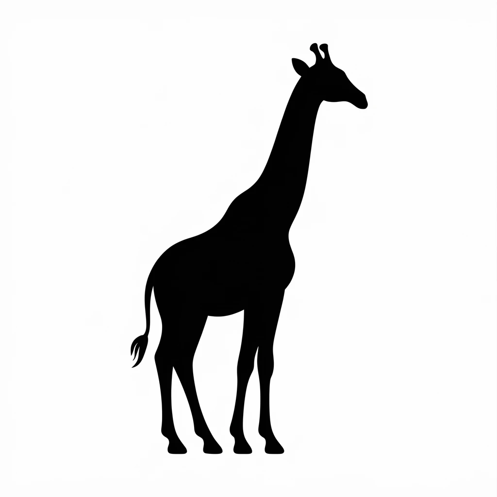 Giraffe icon black silhouette emoji
