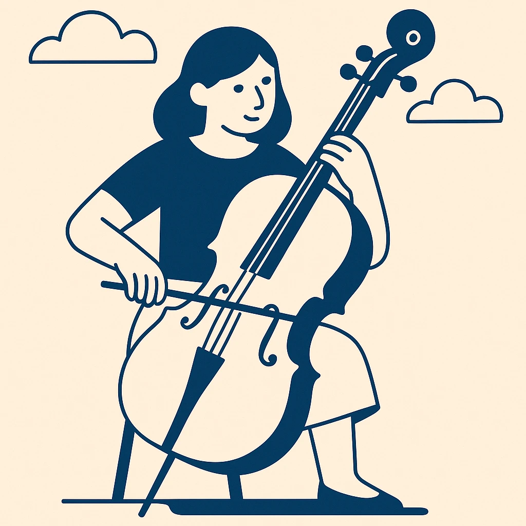 girl playing cello emoji