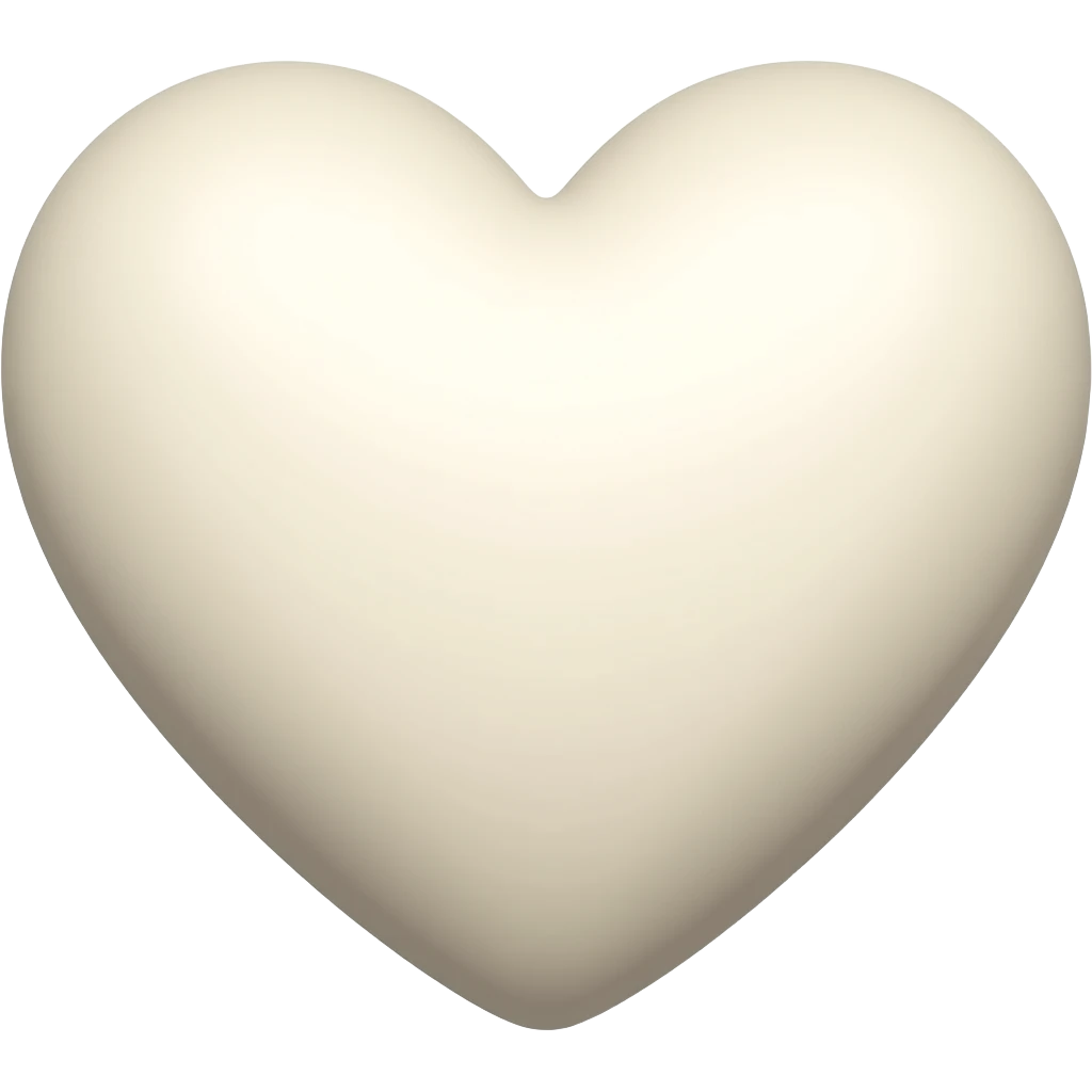 Milk color heart emoji