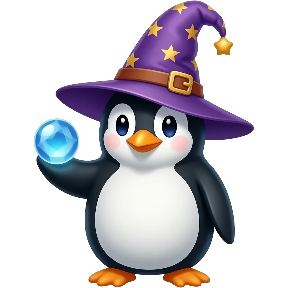 Penguin Wizard emoji