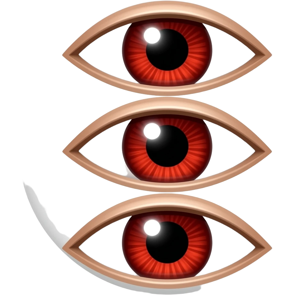 tre occhi   rossi emoji