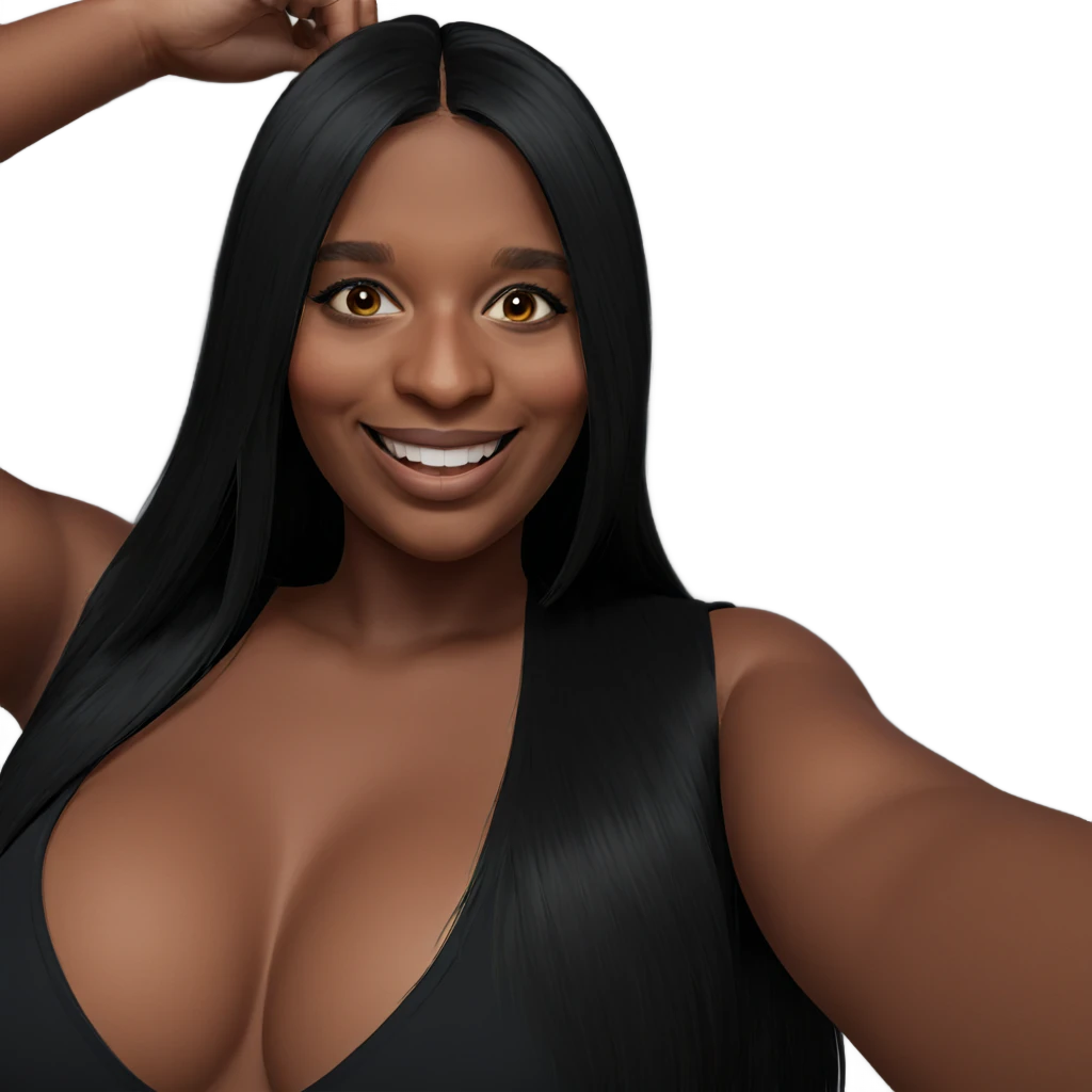 smiling girl taking selfie emoji