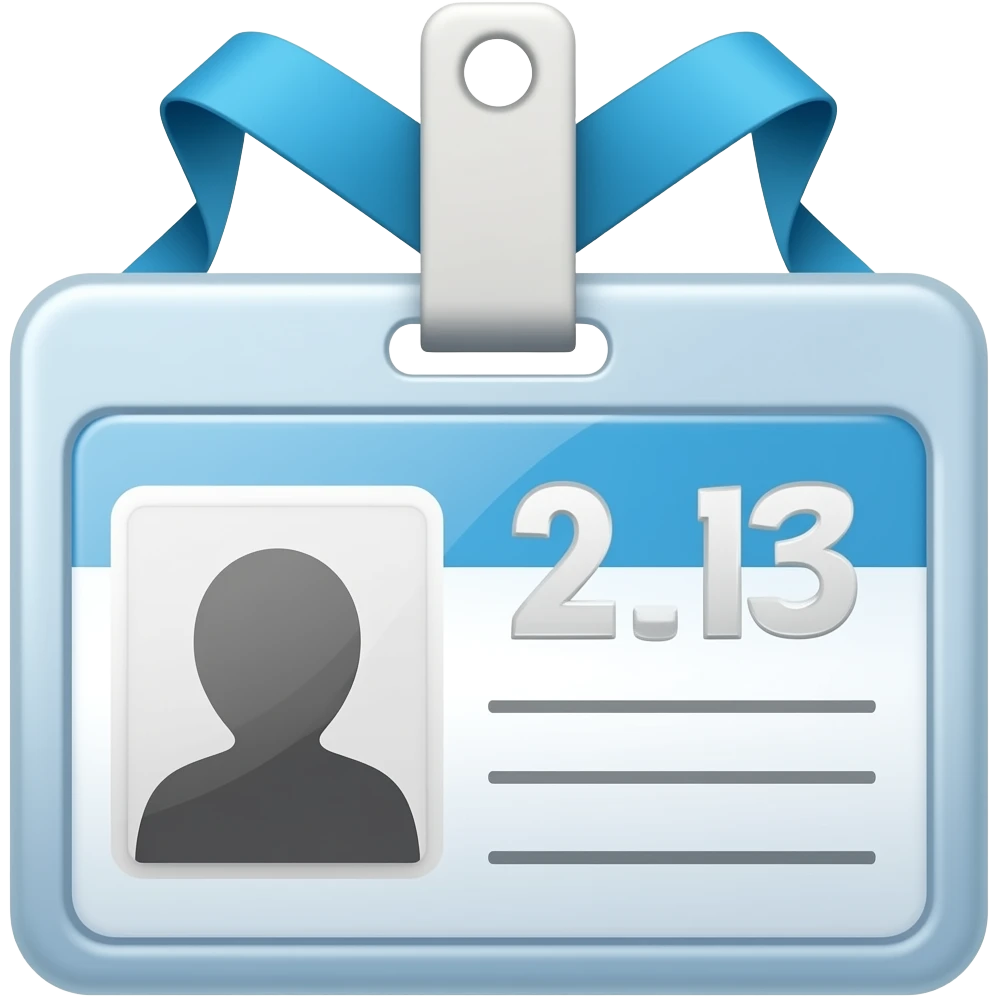 identification badge emoji