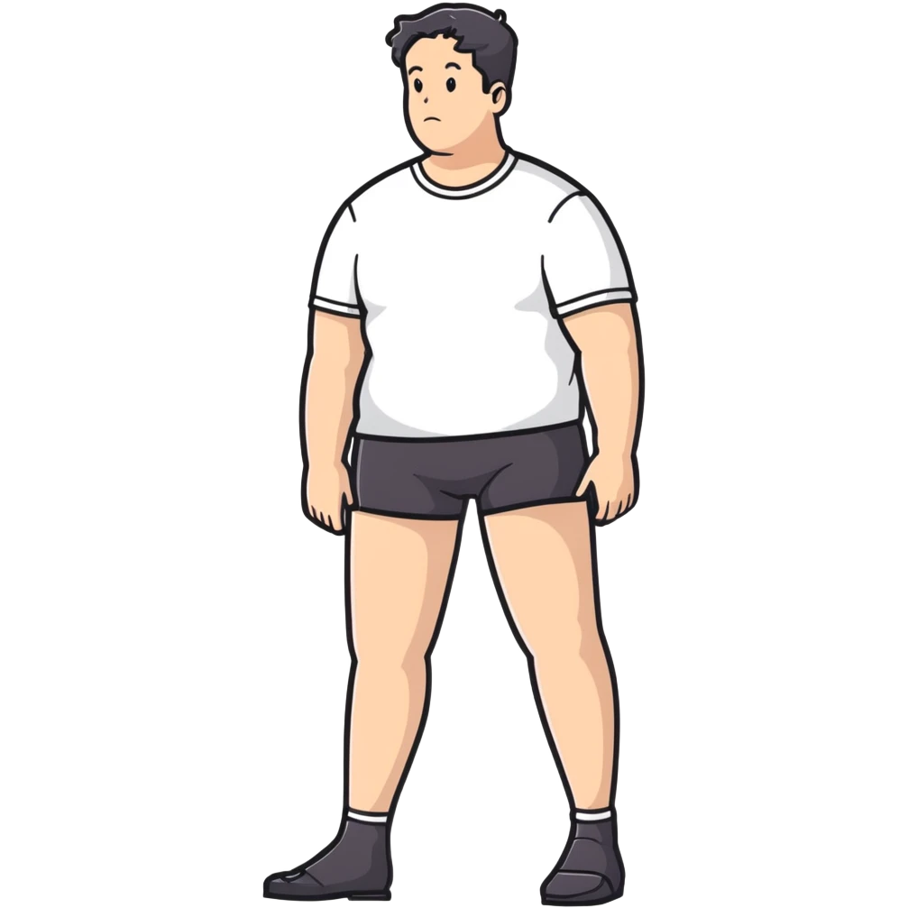man wearing shorts and black sheer pantyhose emoji
