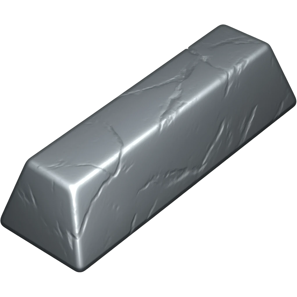 Simple smelted iron bar emoji