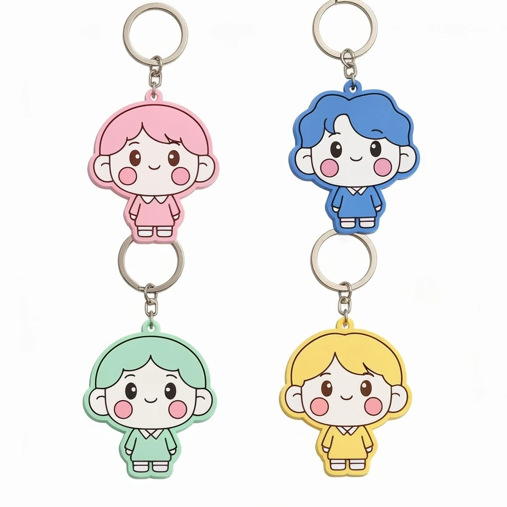 kpop friendship keychain set, cute, expressive, minimal emoji