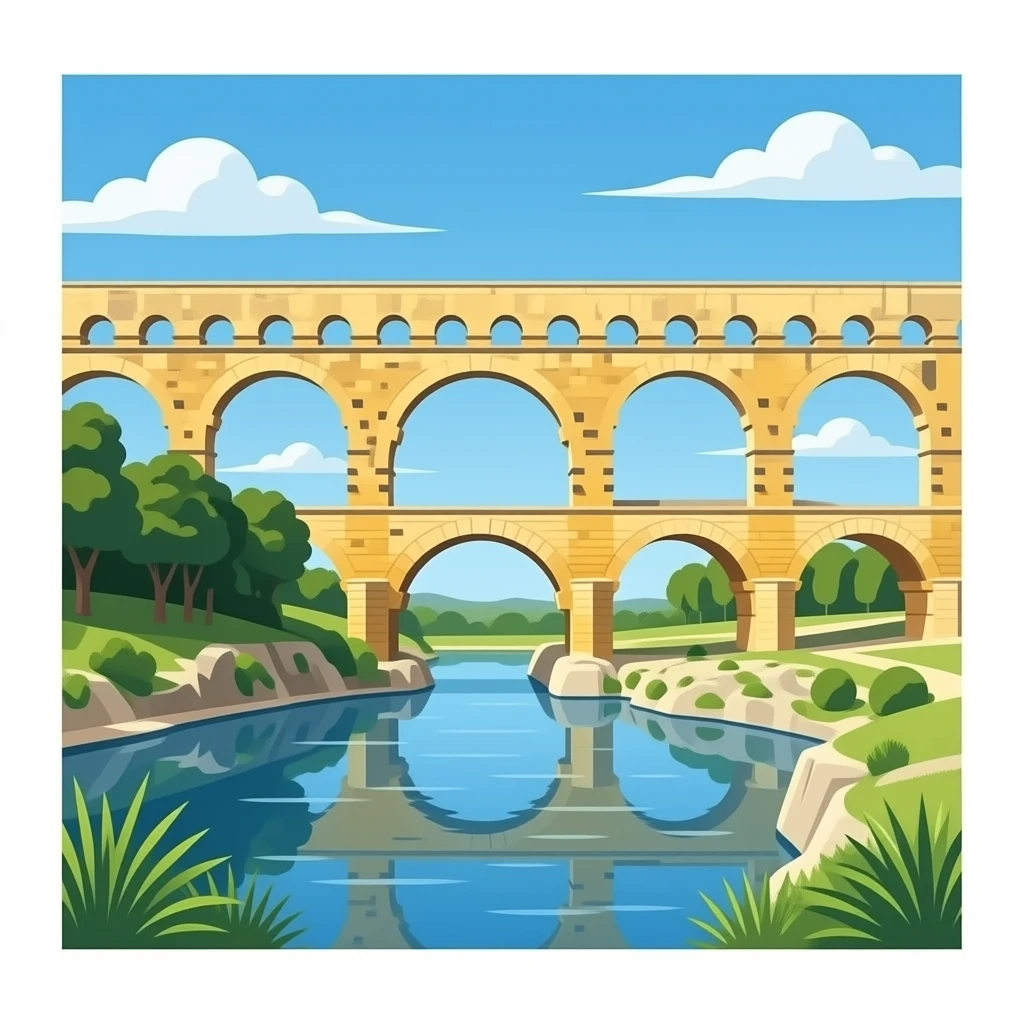 Le pont du Gard romantic paysage emoji
