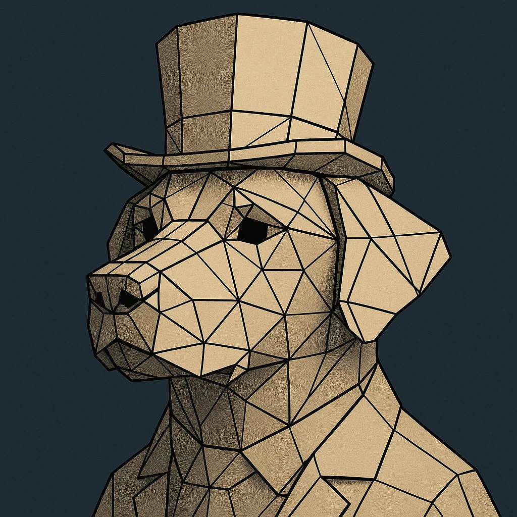 dog with tophat emoji