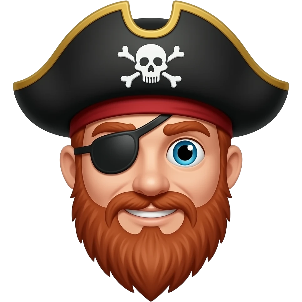red beard pirate emoji