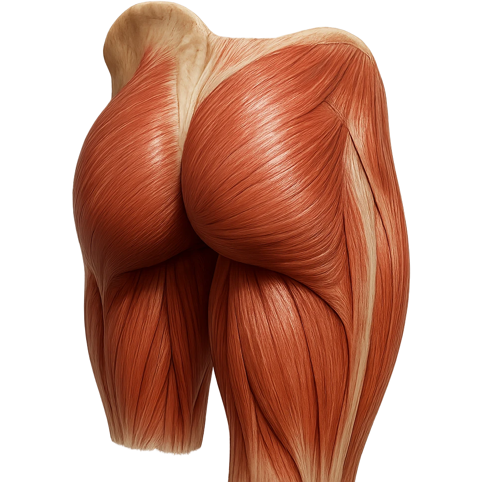 muscolo umano porzione anatomica dei glutei iperrealistico emoji