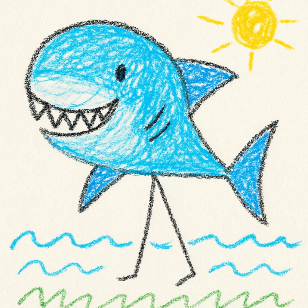 Great white shark emoji