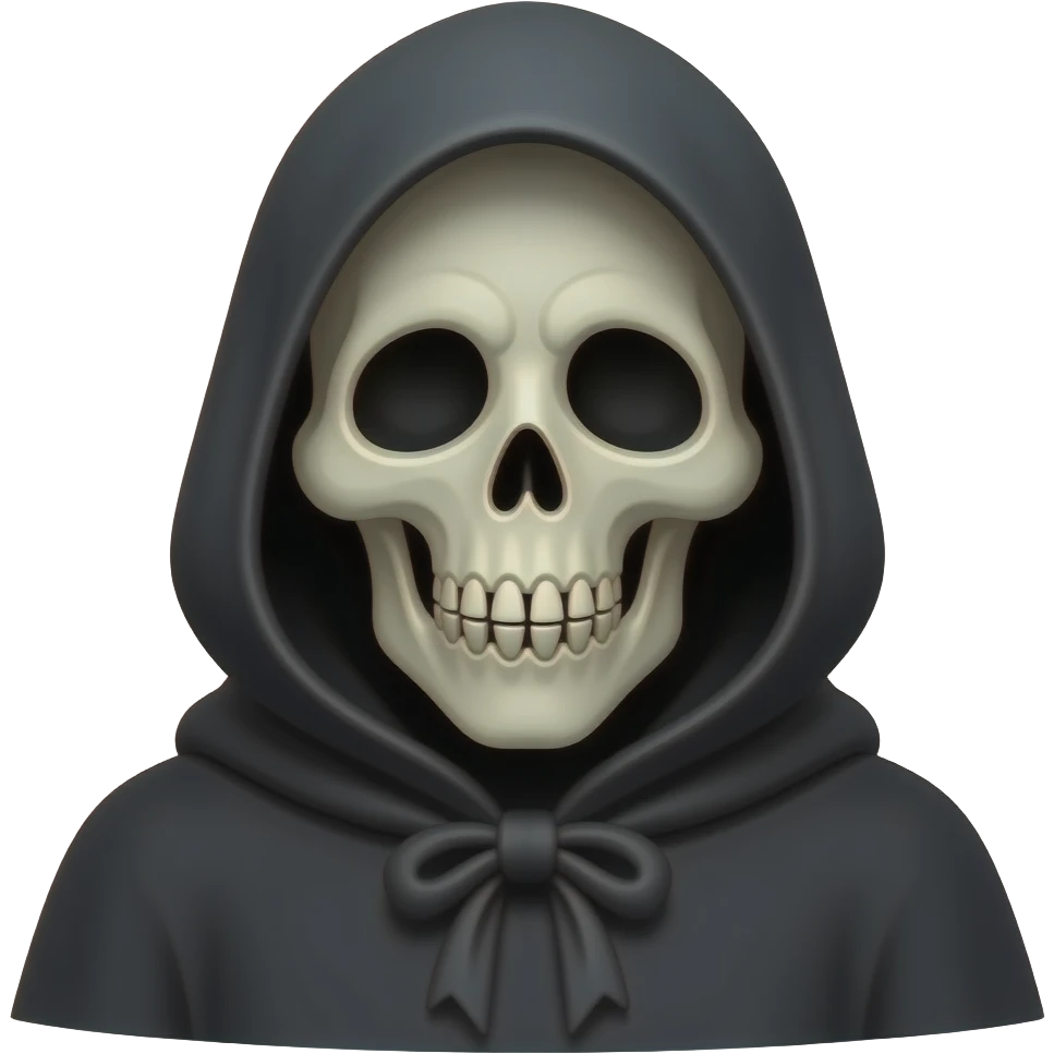 grim reaper expressing Near Death, with a transparent background emoji
