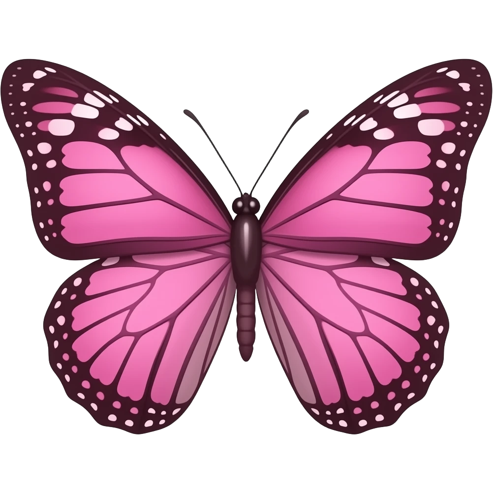 Mariposa rosa emoji