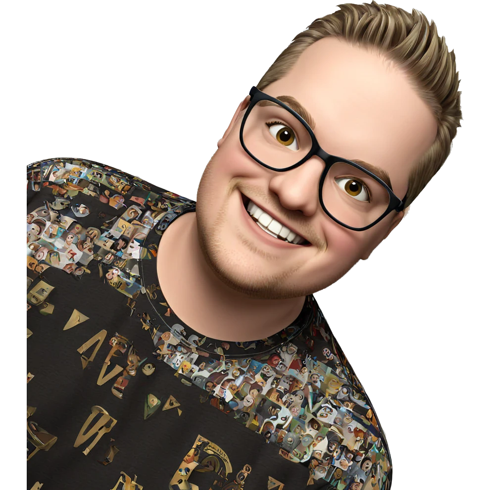 smiling boy with glasses emoji