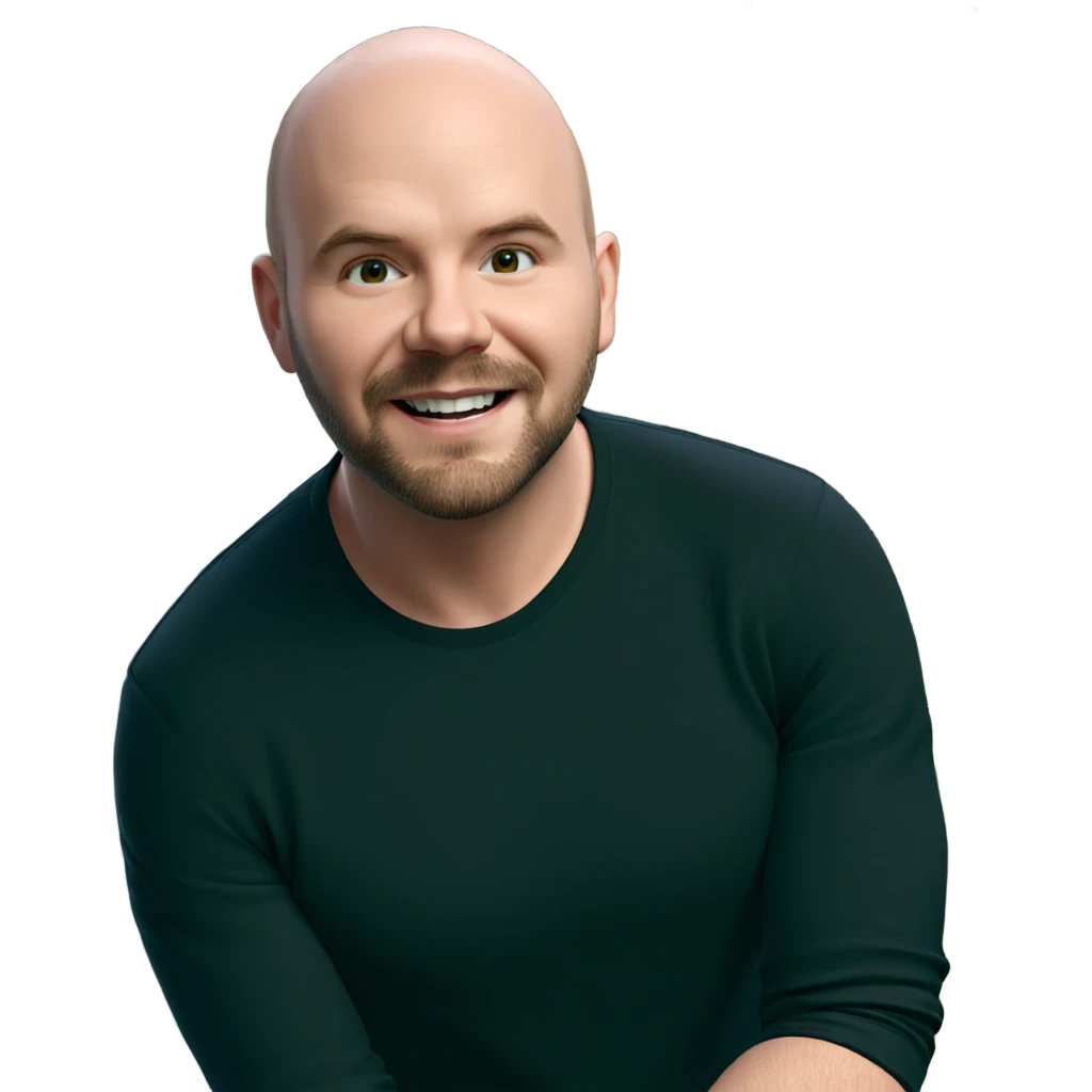 bald man in black shirt emoji