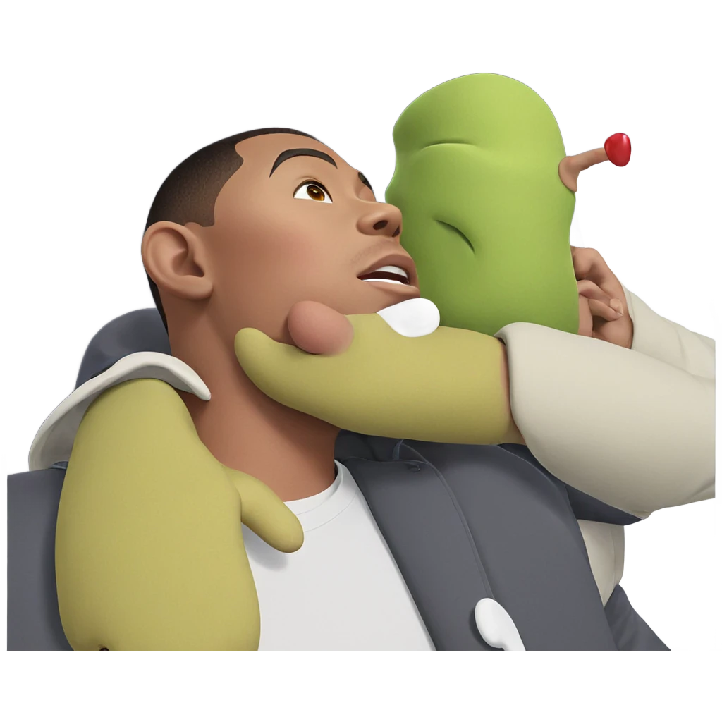 boys with colorful skin parody emoji
