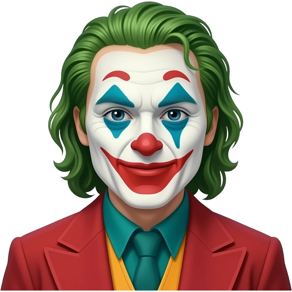 Big red lips Non smiling joker emoji emoji