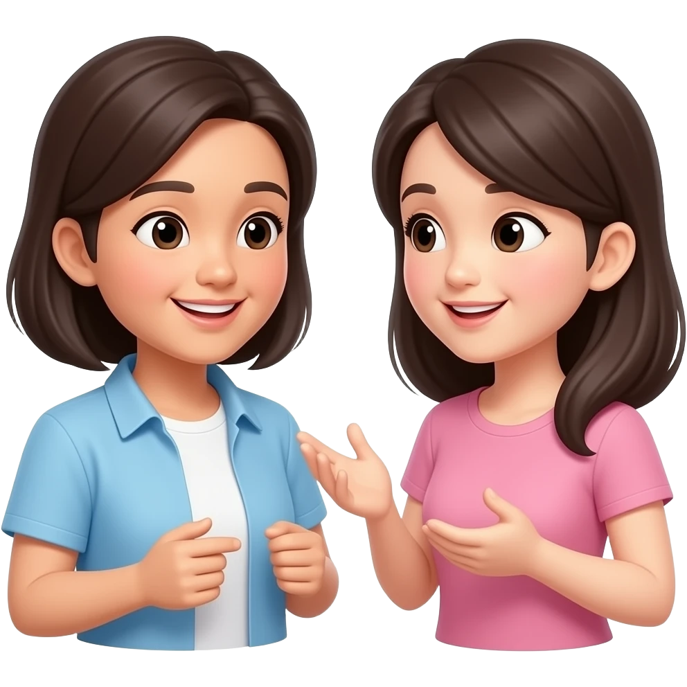 asian people talking to each other emoji