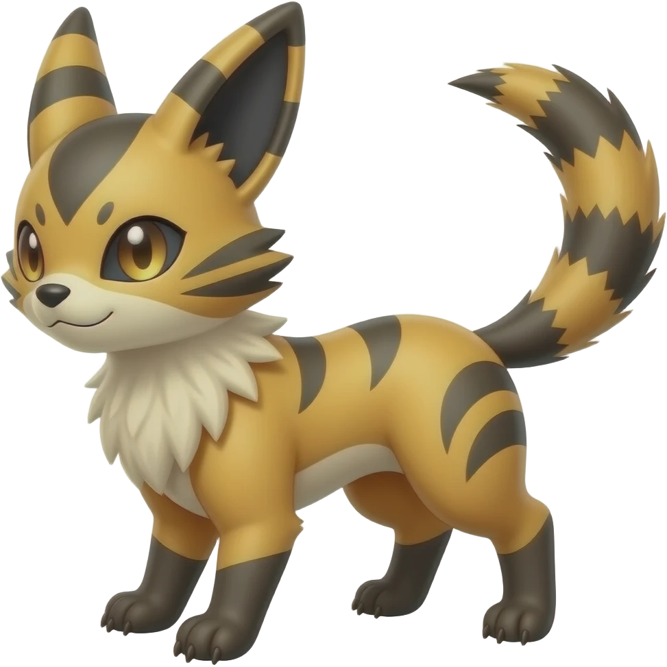 Shiny Salandit-Umbreon-Genet-Noivern-Noibat-Serval-Hybrid (Full body) emoji