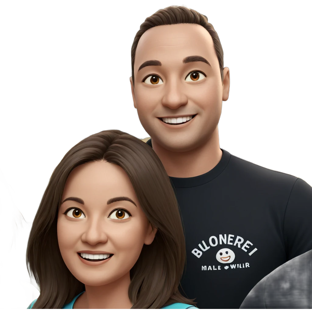 smiling girl with boy outdoors emoji