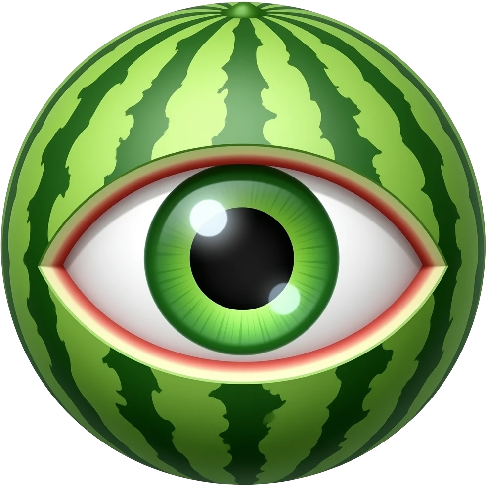 olho verde🍉 emoji