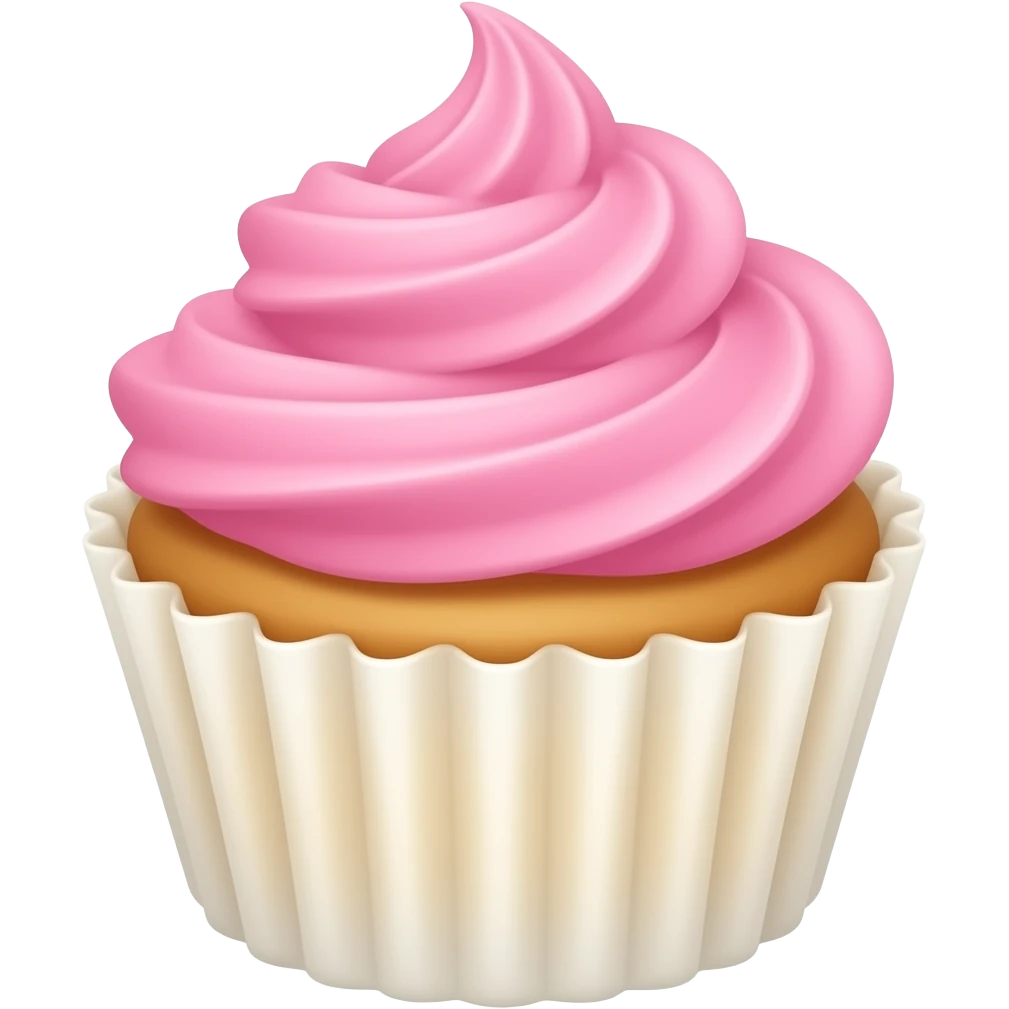 Cupcake with pink icing emoji