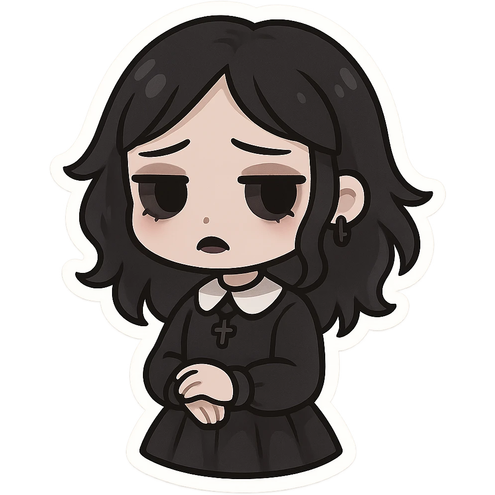 Goth black object emoji