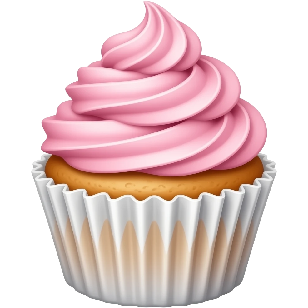 Cupcake with pink icing emoji