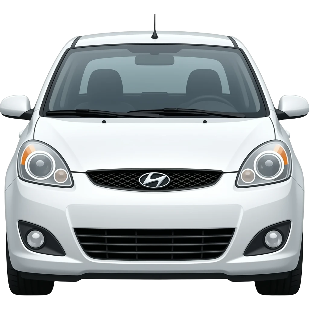 white hyundai getz car emoji