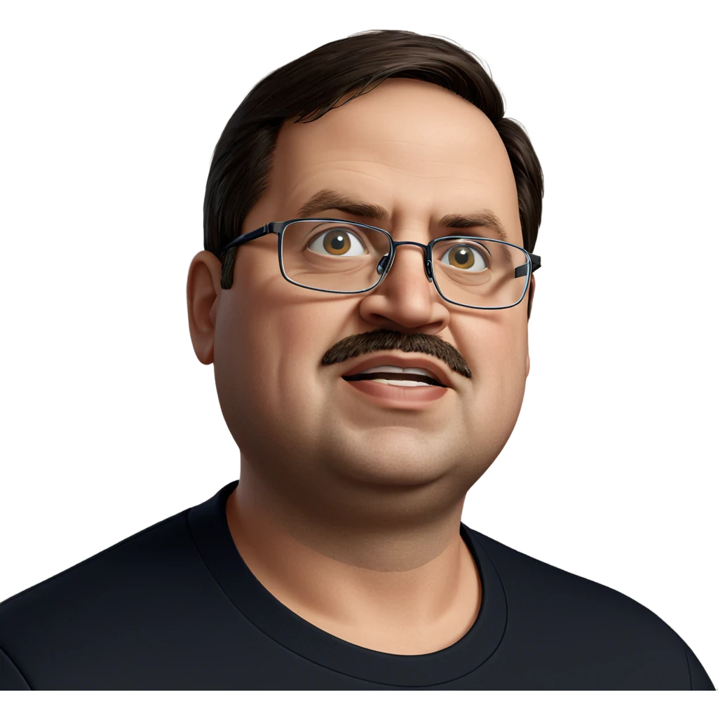 male portrait with glasses emoji