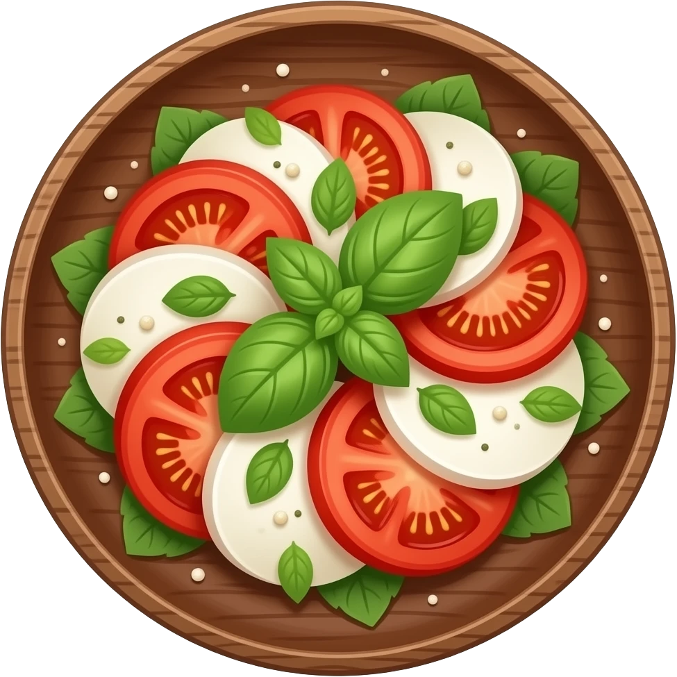 Elegant heirloom tomato and mozzarella salad emoji