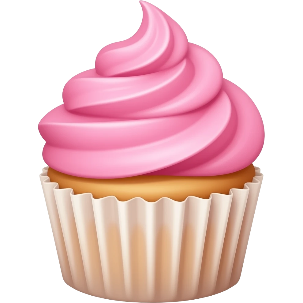 Cupcake with pink icing emoji