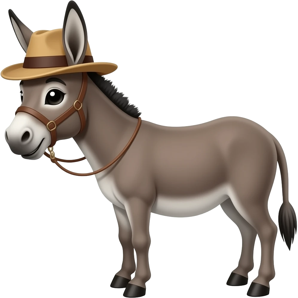 Ass wearing a hat emoji