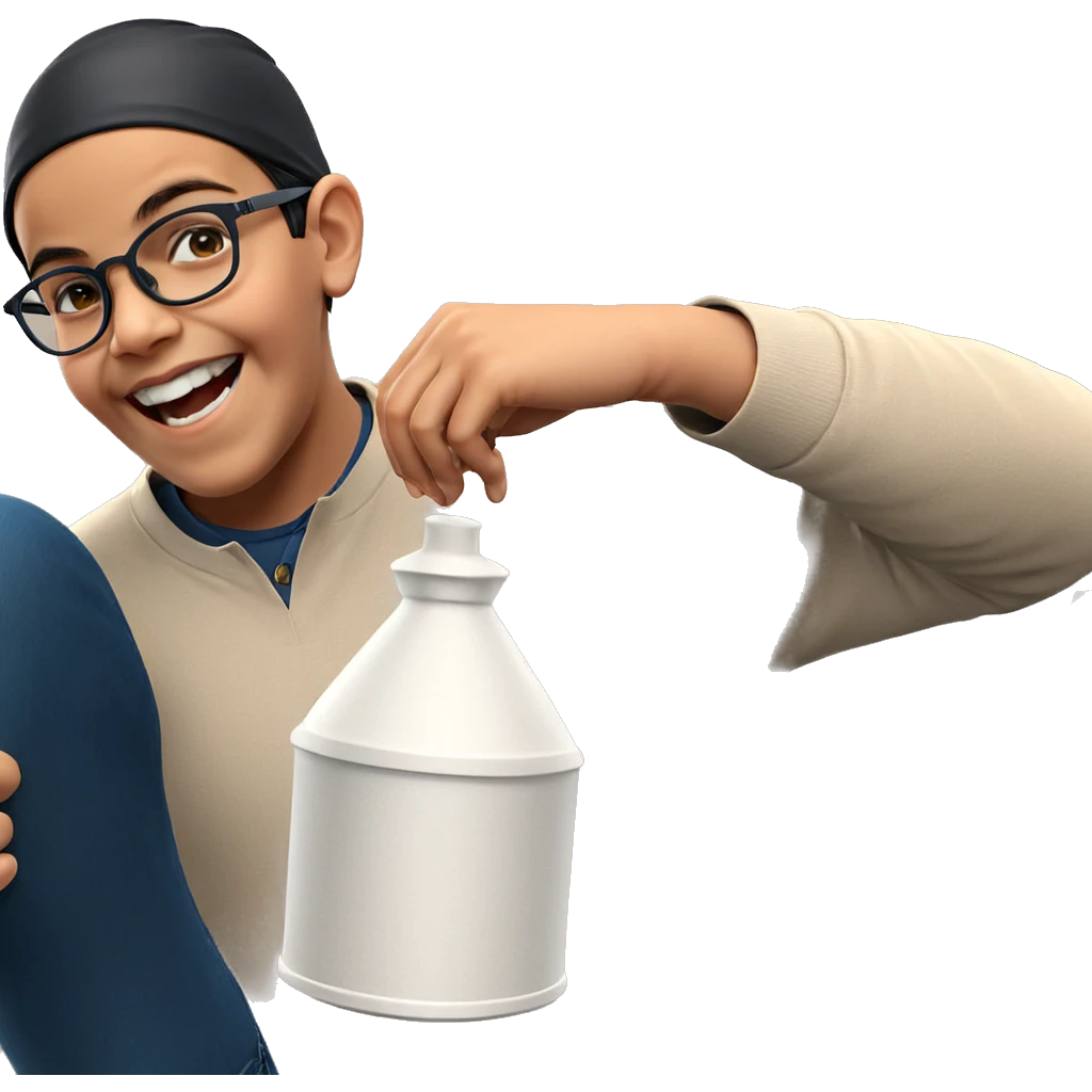 happy boy in glasses emoji