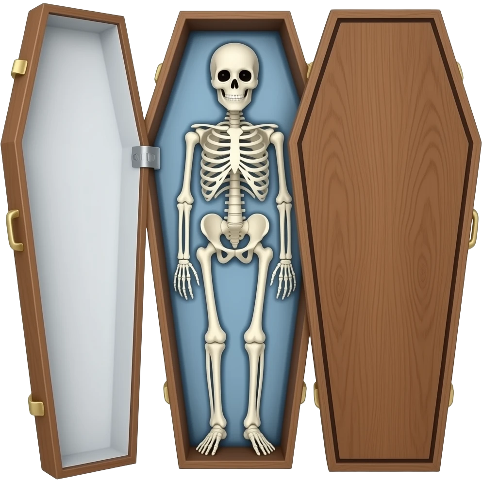 skeleton coming out of a coffin emoji