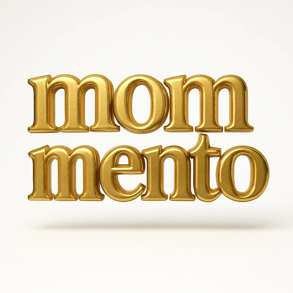 type "momento" but in front view, FINE LINES emoji