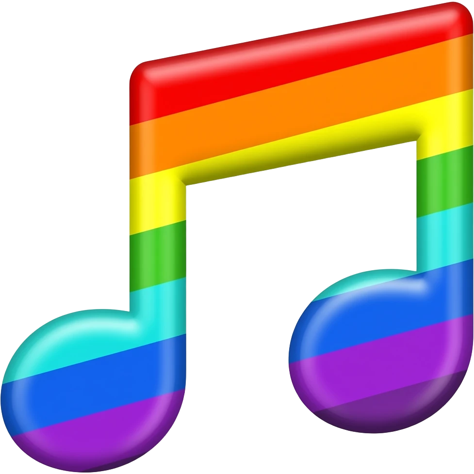 Music note rainbow emoji