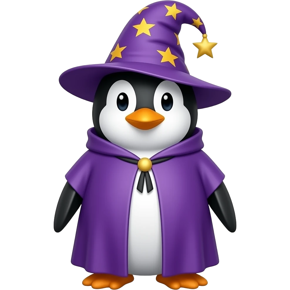 Penguin Wizard emoji