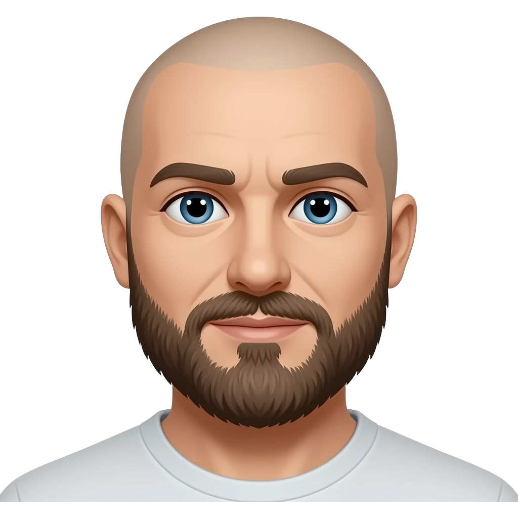 bald man with beard emoji